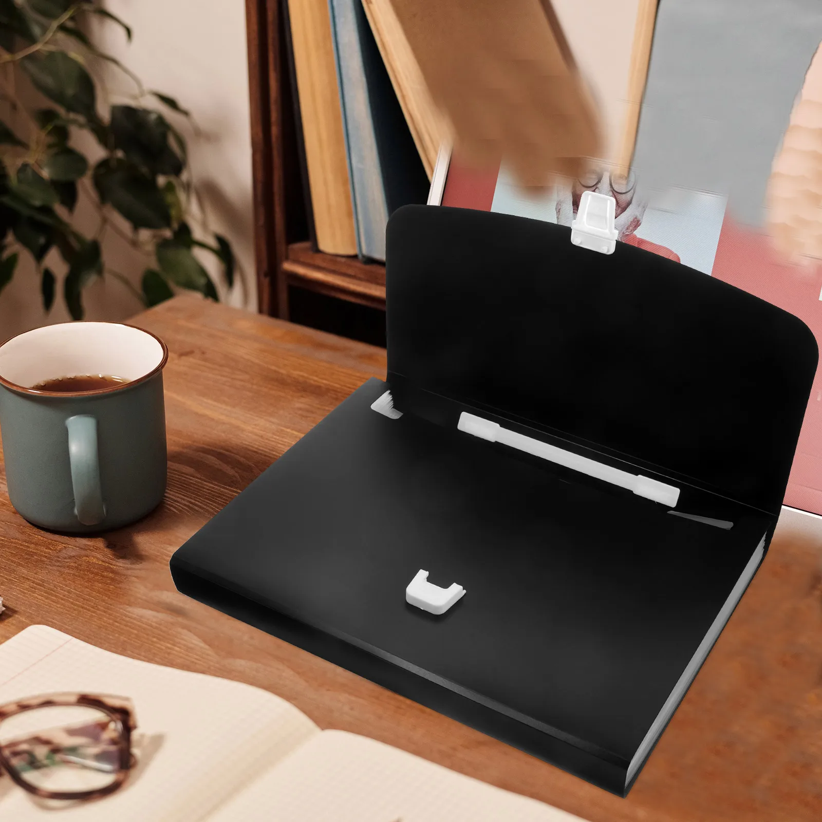 

A4 Expanding File Folder Plastic Document Organizer Multi Pocket File Storage Bag For Bills Receipts Checks Handheld