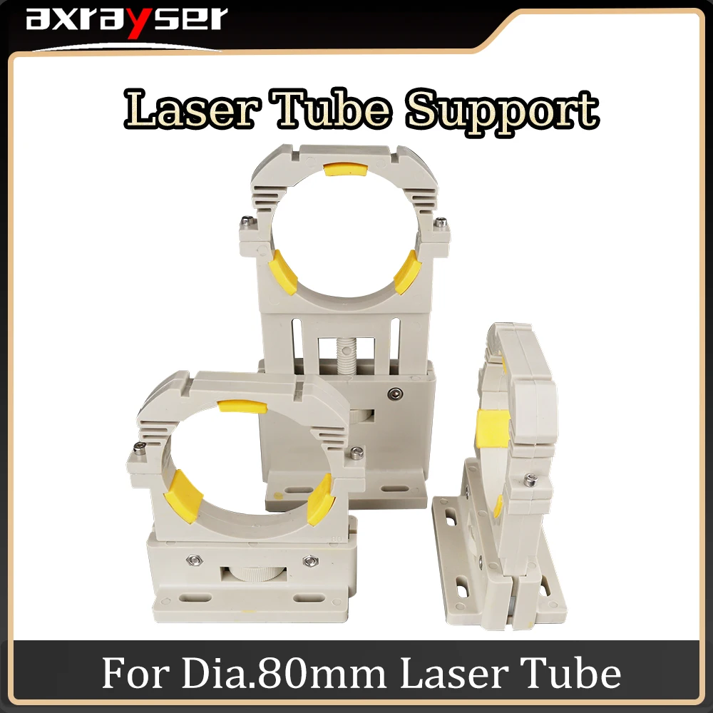 Axrayser Co2 Laser Tube Support Tube Holder for Diameter 80mm Flexible Plastic Mount for 75-180W Laser Engraving Cutting Machine