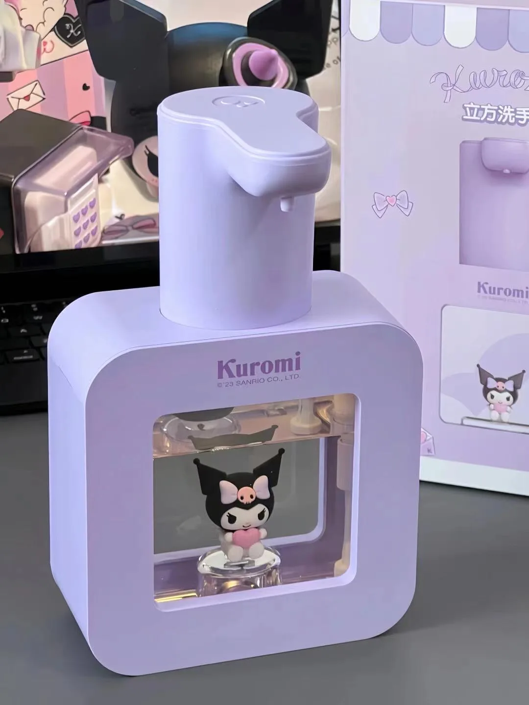 Kawaii Sanrio Cinnamoroll Cartoon Usb Charging Automatic Induction Foam Hand Sanitizer Machine Soap Dispenser Daily Necessities