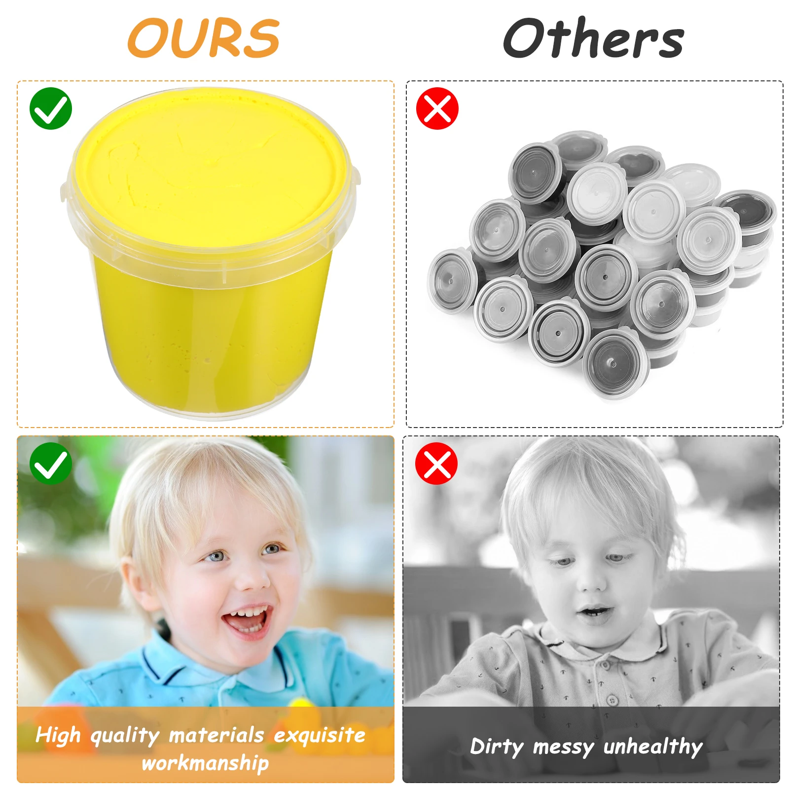 

2pcs Ultra Light Kids Safe Non-Hardening Bright Color Educational Diy Modeling Clay Kit Air Dry Plasticine For