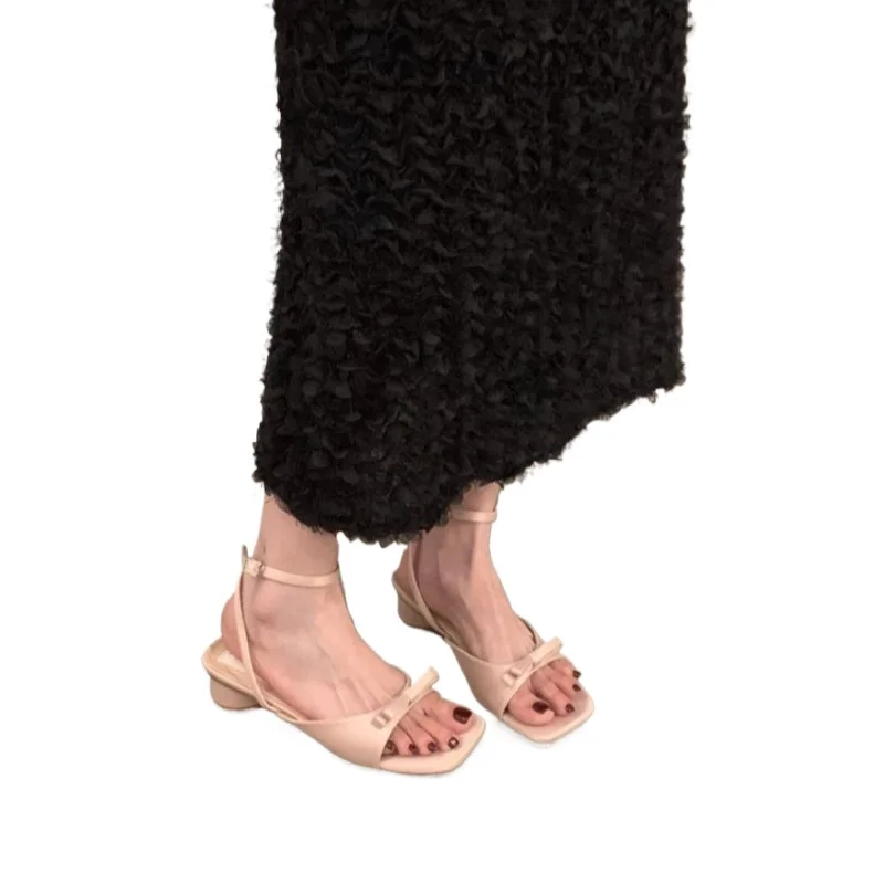 2026 New Summer Women Fashion Sandals Designer Luxury Open Toe Butterfly-knot Thick Heel Ladies Sandalia Women's Dress Shoes view 2