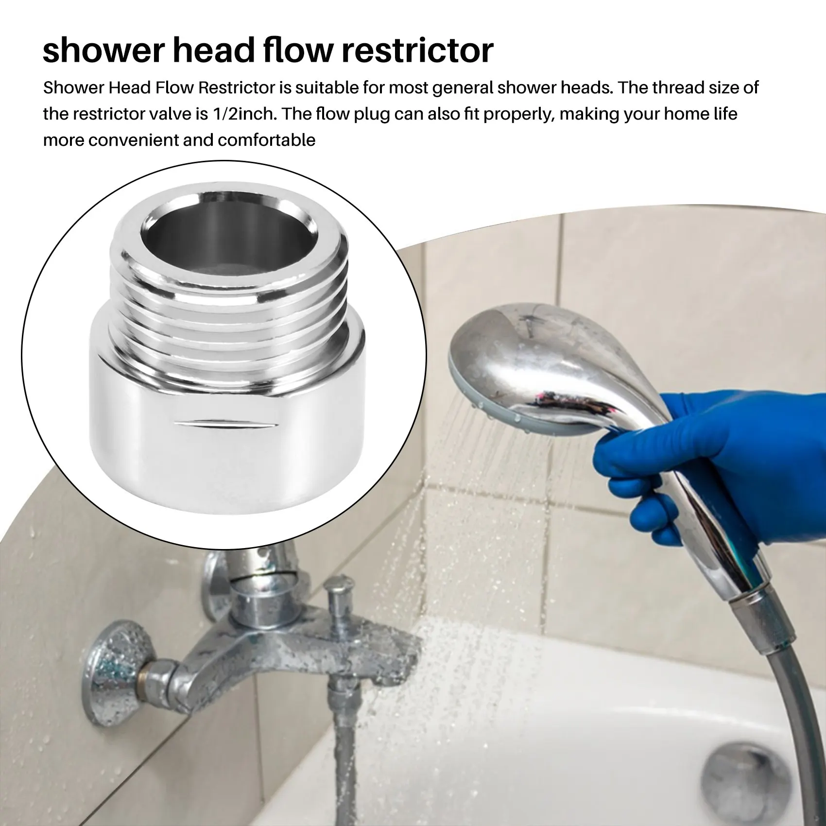 ABAE-8 Pieces Of Shower Flow Reducer Limiter Set, Water Restrictor, 1/2 Inch Thread Size 4, 6 And 9 L/Min For Bathroom Saving