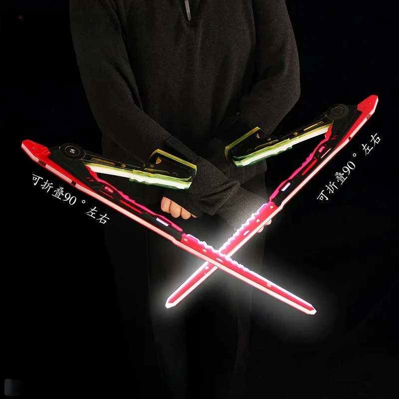 Anime Cyberpunk Katana Mantis Blade Luminous Sword Knife Led Light Cosplay Prop Halloween Toy Gifts