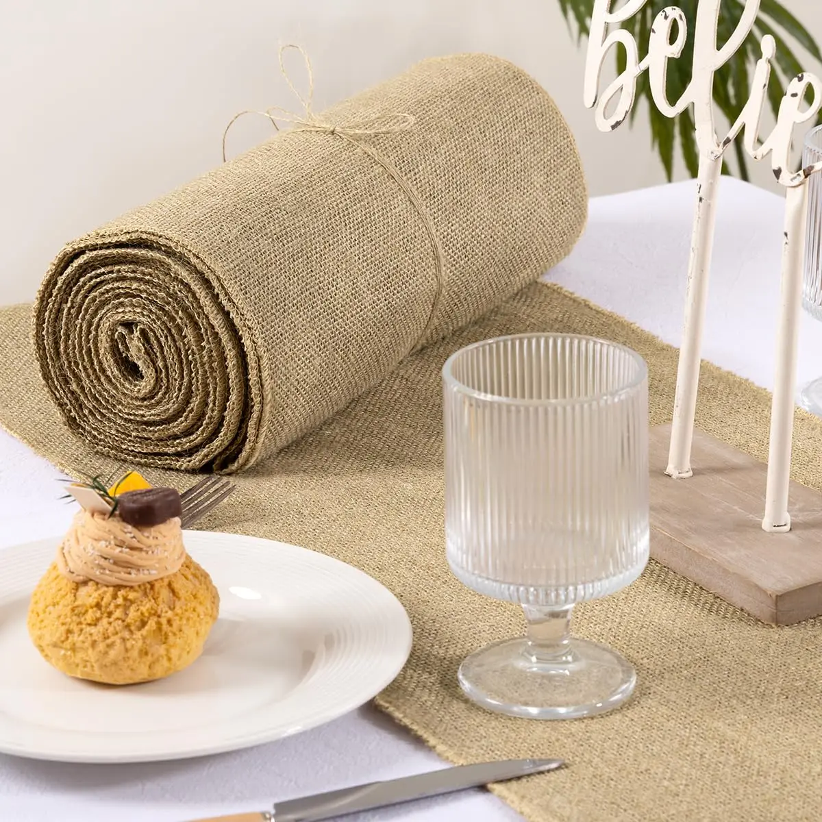 Natural Jute Table Runner Farmhouse Jute Table Runner Thanksgiving Rustic Table Runner for  Dining Christmas Table Home Decor