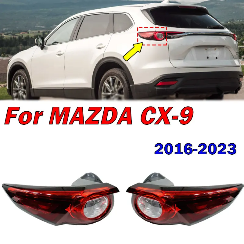 

Exterior Accessories For Mazda CX-9 CX9 US Version 2016-2023 Car Rear LED Tail Light Signal Lamp Warning Brake Light Assembly