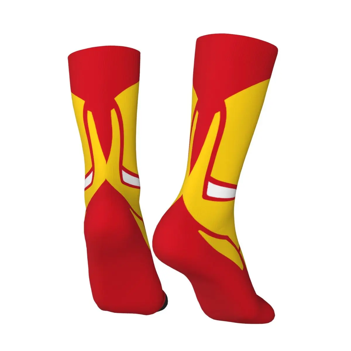 Hip Hop Vintage Red Mask Crazy Men's compression Socks Unisex Marvel Iron Man Harajuku Pattern Printed Funny Novelty Happy Crew