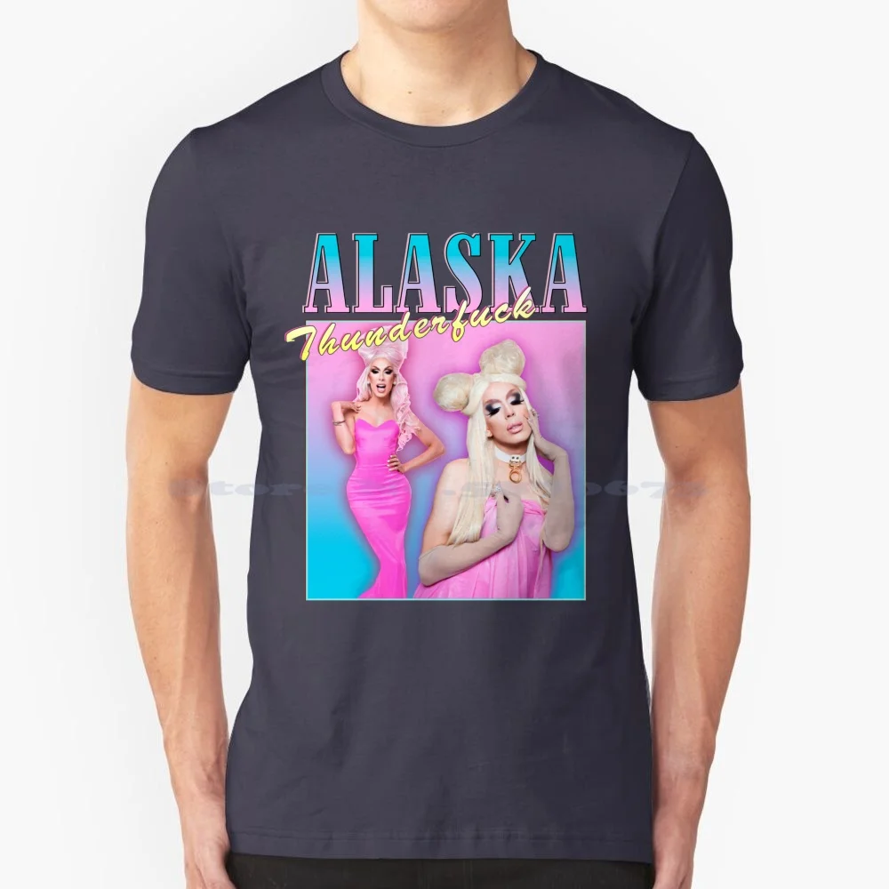 Alaska Vintage Retro Design T Shirt 100% Cotton Tee Alaska Trixie Mattel Drag Queen Rupaul Drag Race Rpdr Bianca Del Season 8