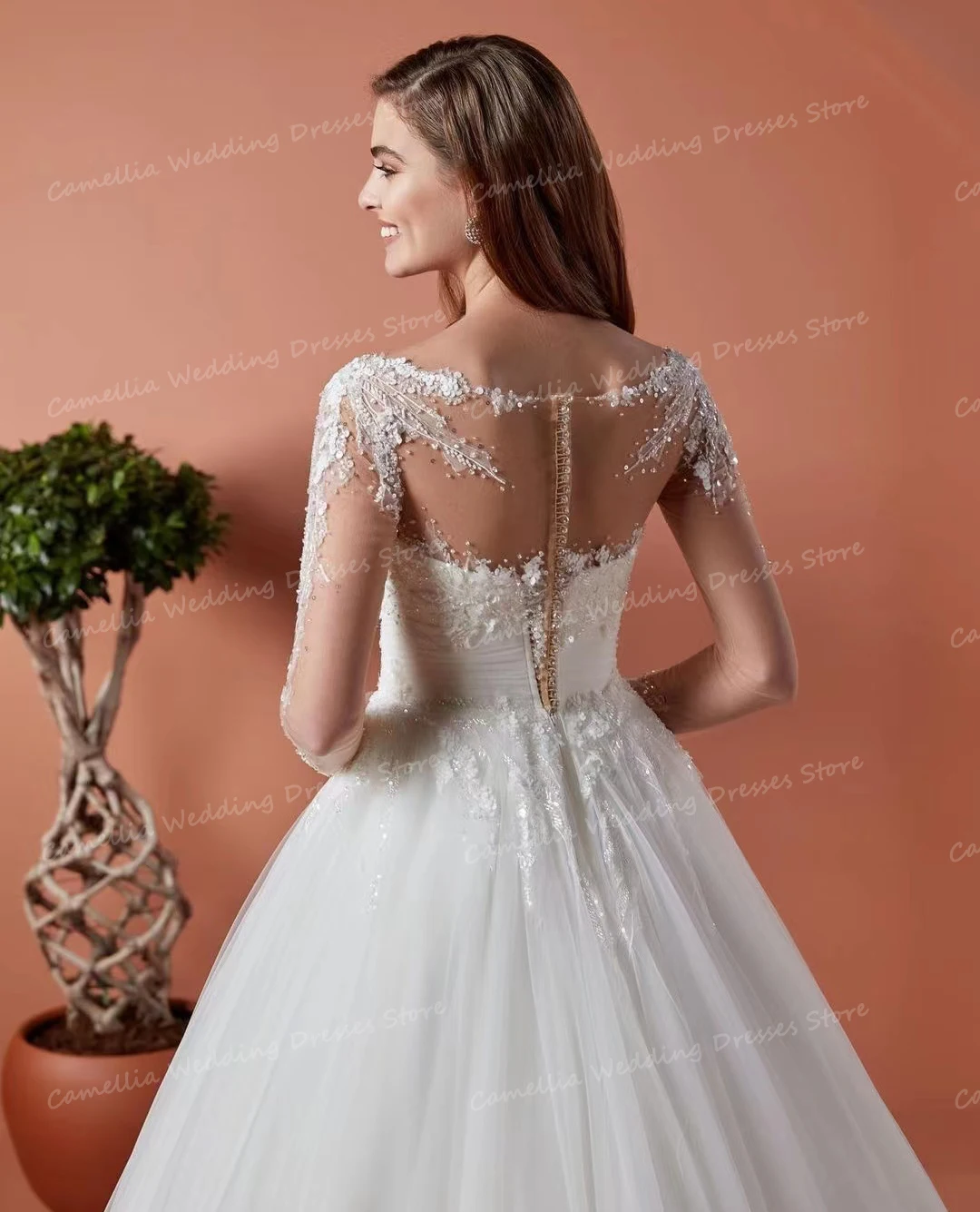 Luxus Spitze Tüll Brautkleider Meerjungfrau Frauen elegante sexy Applikation rücken freie Schatz formelle Brautkleider vestido de novia