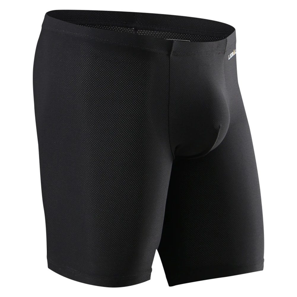 

Soft Middle Waist Men's Underwear Briefs Trunk Sport Shorts Ice Silk Seamless Hip (Black White Dark grey)