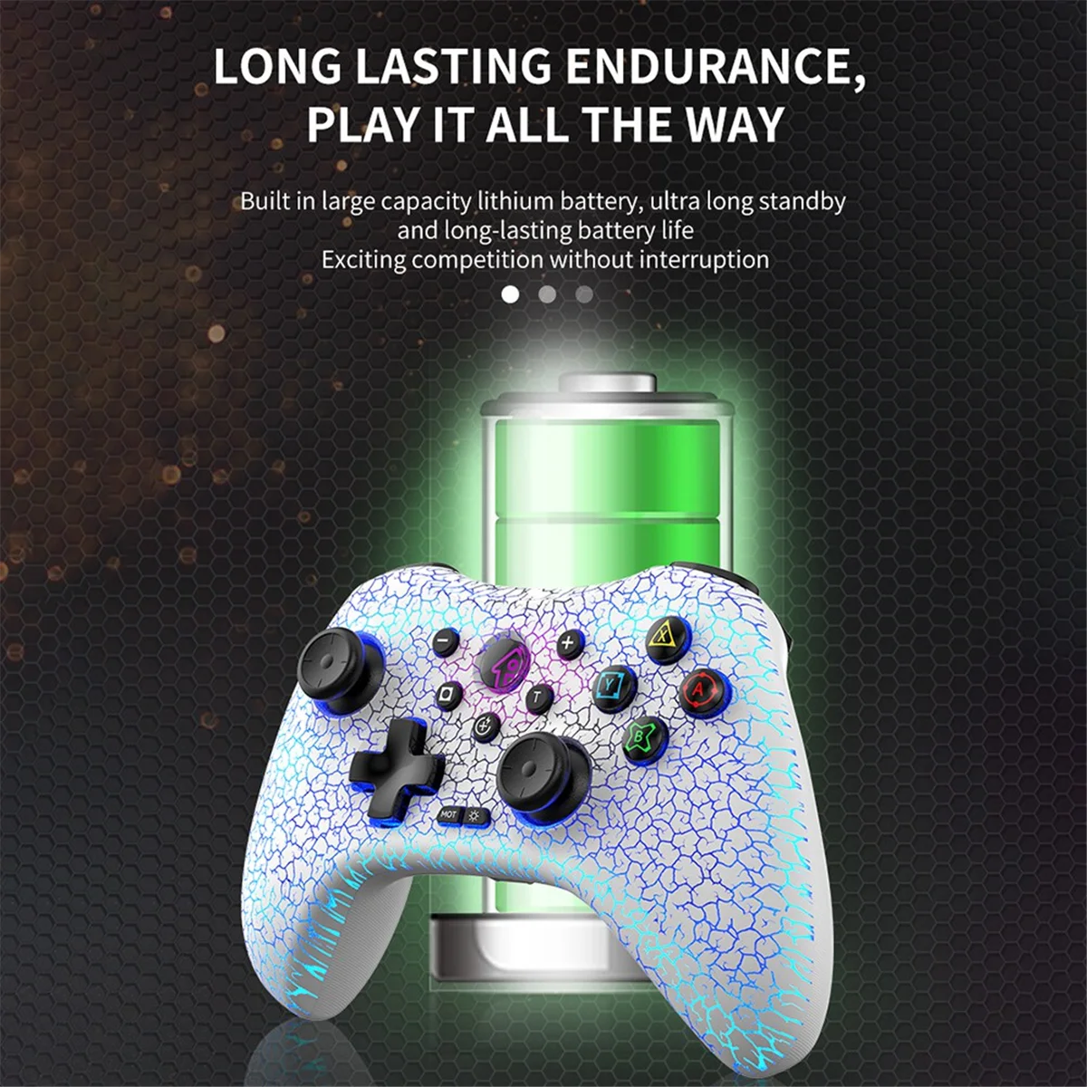 Caldo! Console di gioco wireless + supporto per Switch/Android/Ios/Pc Giroscopio a 6 assi Joystick ad alta precisione Rgb Bluetooth Gamepad C