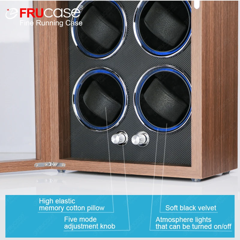 FRUCASE Watch Winder for Automatic Watches Watches Box Jewelry Watch Display Collector Storage With LED