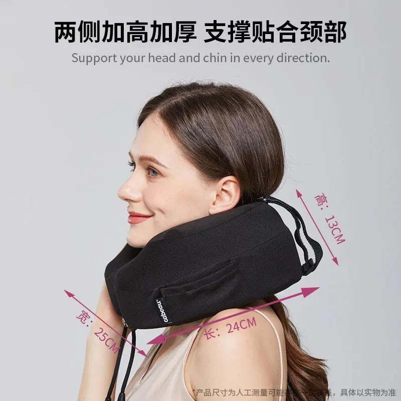 وسادة الرقبة الذاكرة القطنية المحمولة السفر مكتب قيلولة وسادة طائرة المدرب