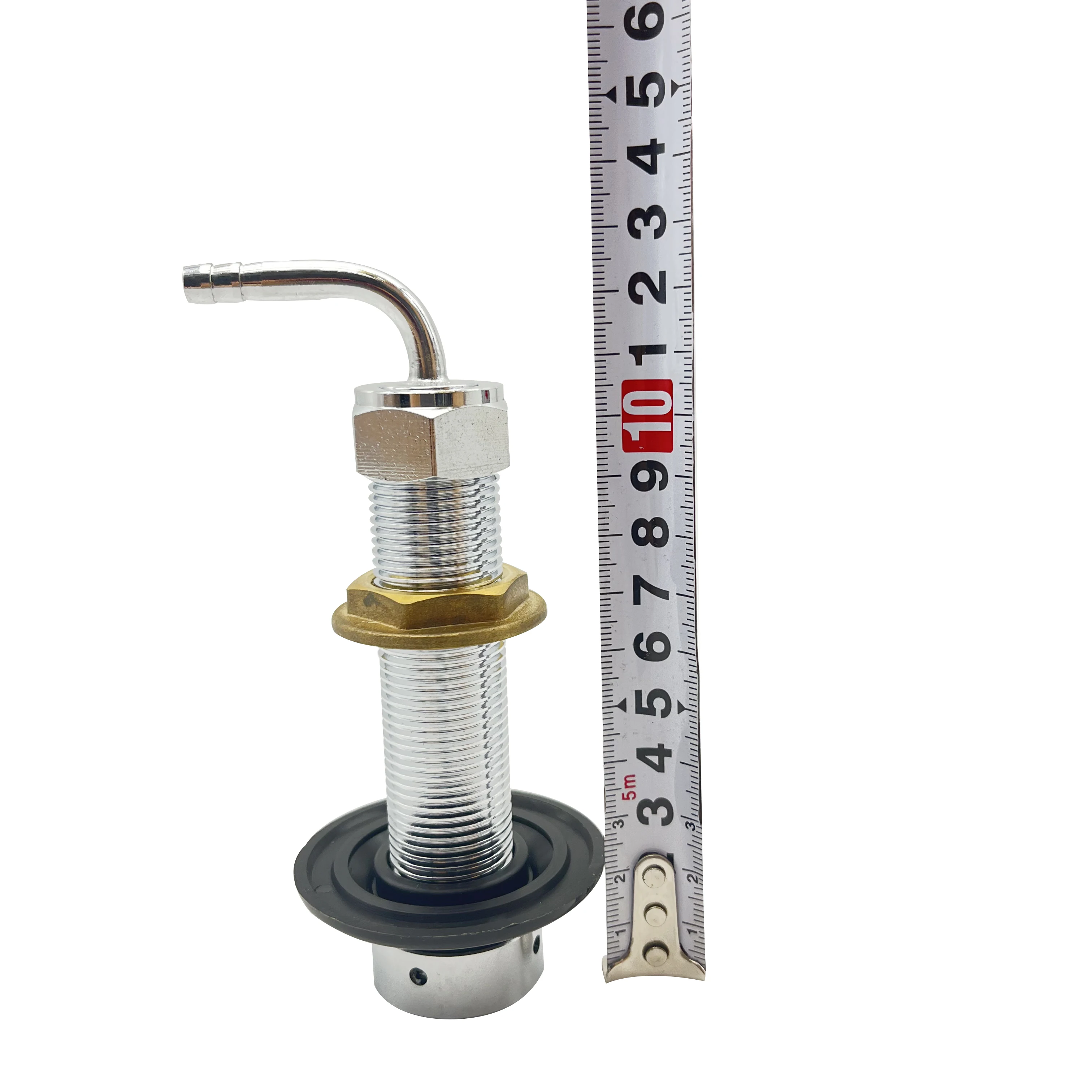 Kegland NUKATAP Beer Tap Homebrew Faucet CHROME PLATED BRASS LONG SHANK 100MM WITH NUT,BARB TAIL AND COLLAR