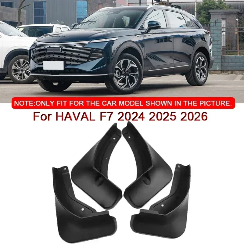 

4PCS/LOT ABS Car Mud Flaps Splash For Haval F7 2024 2025 2026 Guard Mudguards MudFlaps Front Rear Fender Auto Accessories