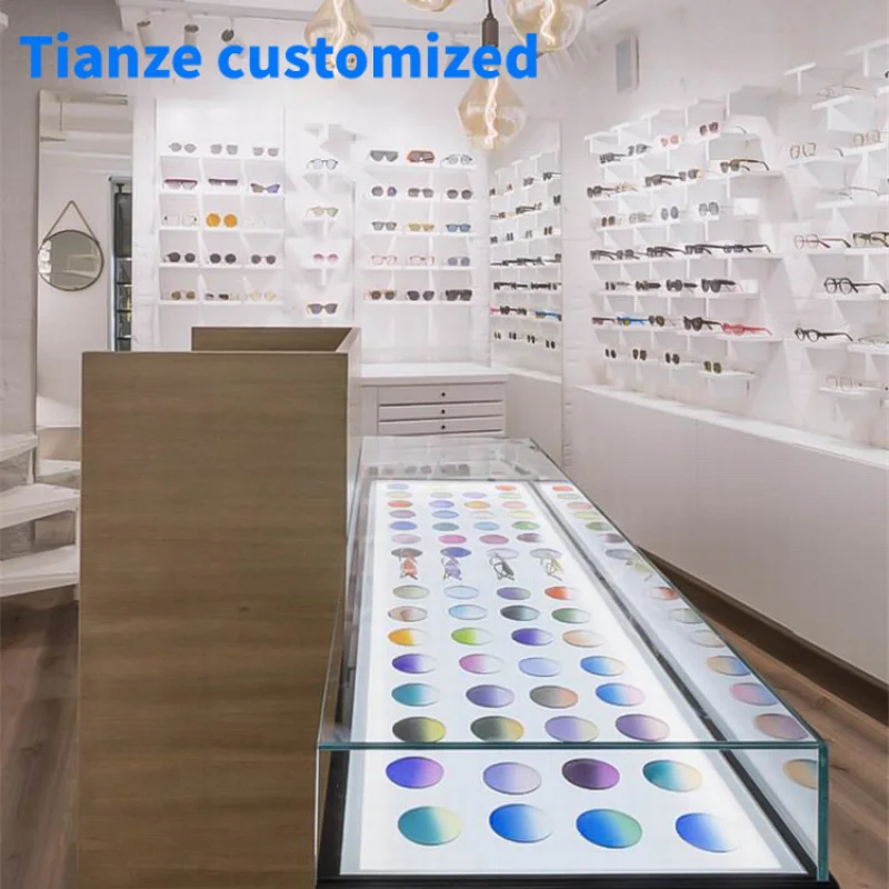 （customized）Factory Price Retail High Exquisite Modern Optical Shop Interior Counter Display Furniture