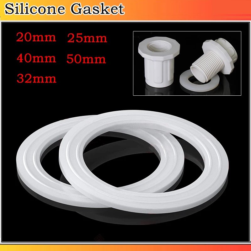 

﻿ White O Ring Seal Gasket Silicone Rubber Insulated Waterproof Washer Round Shape Gasket Water Pipe Accessory ﻿20/25/32/40/50