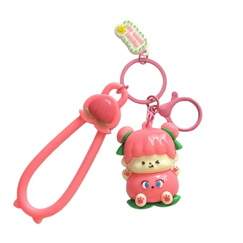 سلاسل مفاتيح دمية فتاة الفاكهة الإبداعية واللطيفة من مينسو، ومعلقات الحقائب، ومعلقات سلسلة مفاتيح السيارة، وهدايا الأطفال