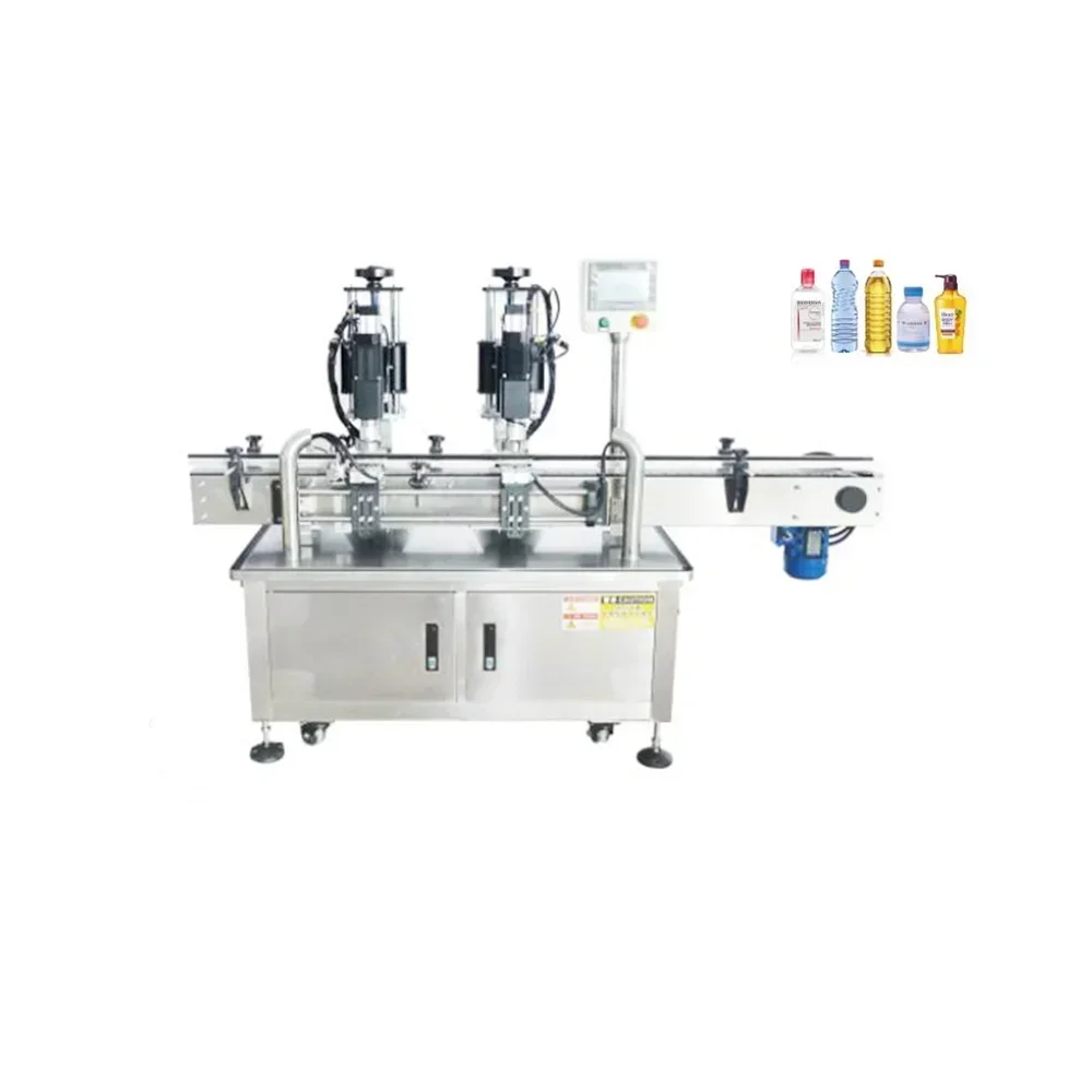 Electrically Driven Double Servo Capping hine High-accuracy Glass Electric Bottles Food Provided 220v DB Automatic 350 CN;ZHE