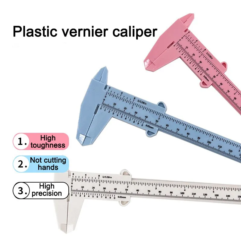 New 80mm Plastic Eyebrow Portable Measuring Vernier Caliper Tattoo Caliper Ruler Permanent Makeup Measurement Tools WSPJ01