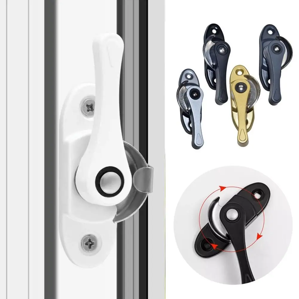 Window Lock Buckle Window Safety Lock Anti Wear Aluminum Alloy Sliding Door Lock Multifunctional Door and Window Hardware