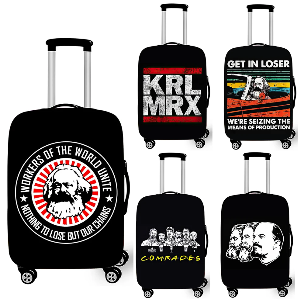 Nothing To Lose But Our Chains Workers of The World Unite Print Luggage Covers Karl Marx Engels Lenin Communism Suitcase Covers