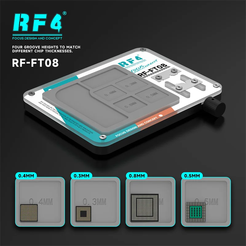 

RF4 RF-FT08 Интегрированная рабочая станция для магнитной пайки для ремонта мобильных телефонов с помощью слоивания материнской платы для хранения винтов