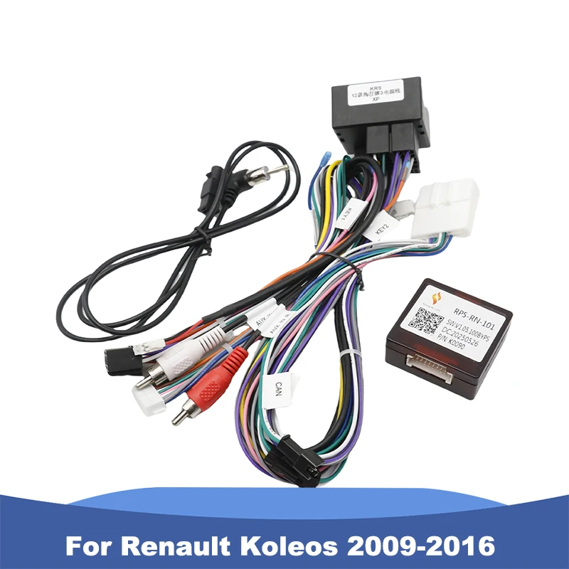 

16-контактный декодер CAN-шины с адаптером для Android-магнитолы Renault Koleos 2009-2016 с управлением с руля
