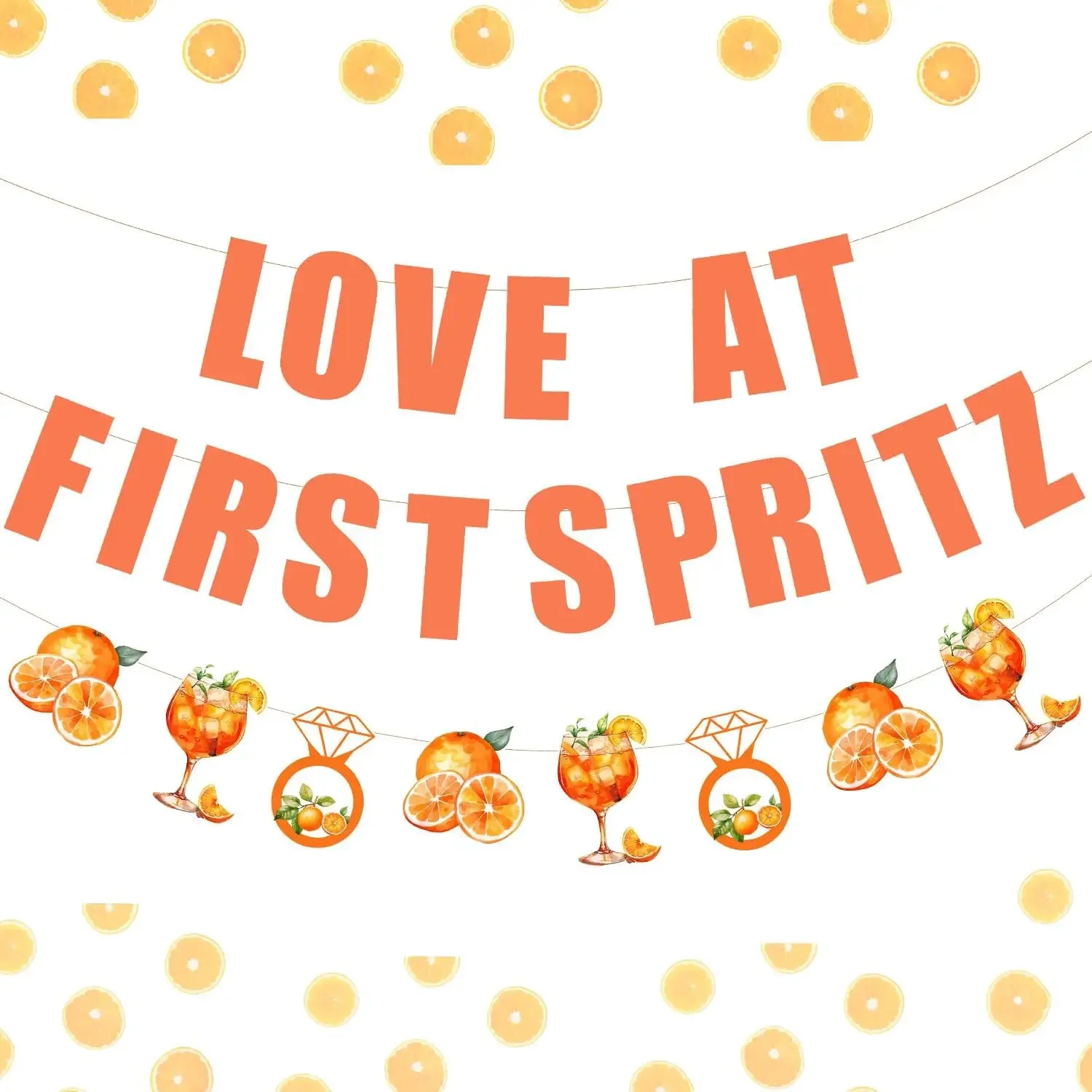 

FUNMEMOIR Love At First Spritz Sweet Orange Bridal Shower Citrus Party Bar Decor for Women Bachelorette Wedding Party Supplies