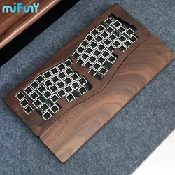 Mifuny GX67 Alice Mechanical Keyboard 67 Keys Walnut Wood Keyboards Kit Wired Type-C RGB Backlit Hot Swap Office Gaming Teclado