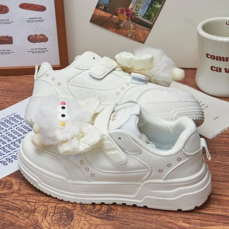 أحذية الفتيات مجلس 2025 ربيع الخريف موضة جديدة القوس عقدة الكرتون الراحة حذاء كاجوال لطيف في الهواء الطلق عدم الانزلاق لينة وحيد أحذية رياضية