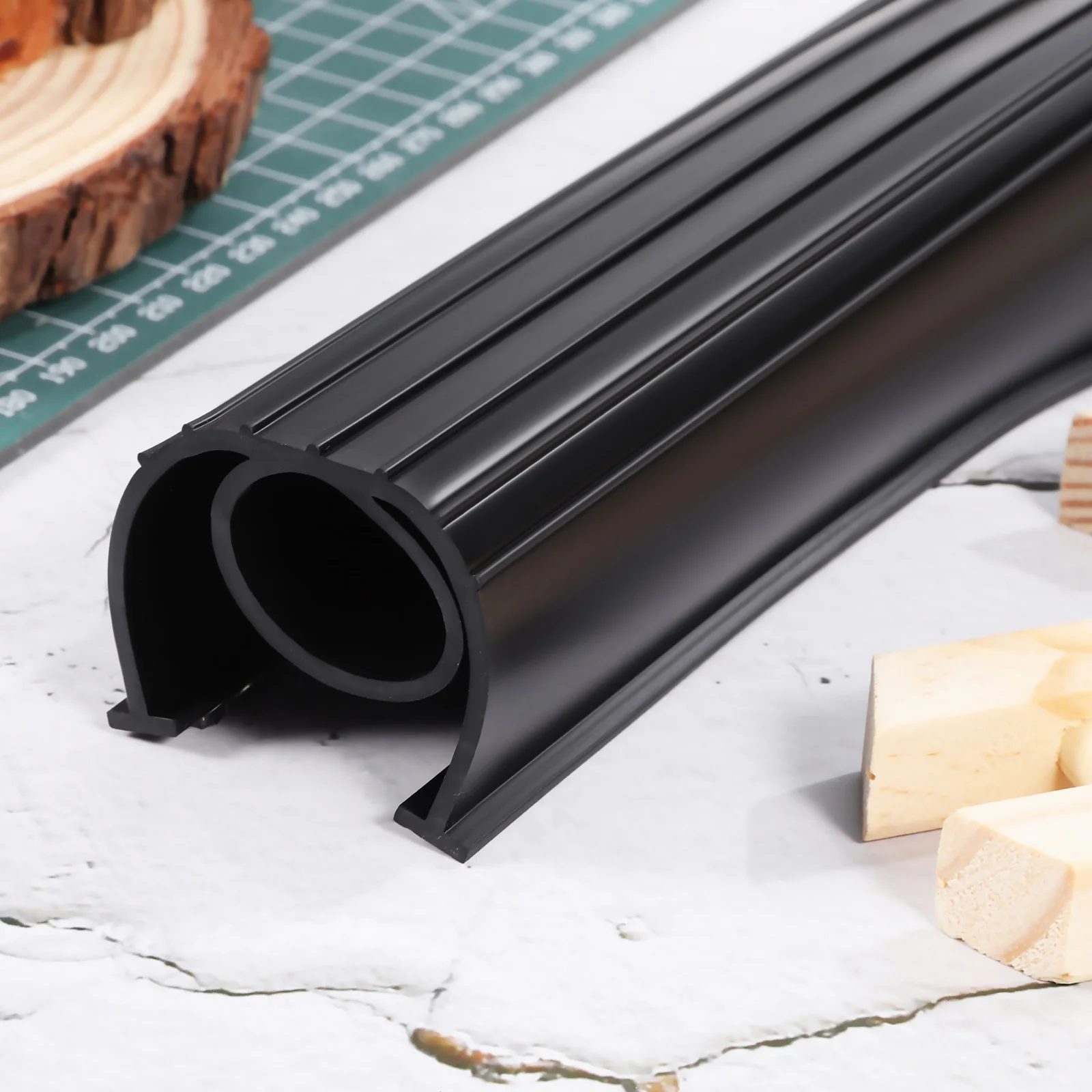 

1 Roll Garage Door Seal Strip Thick Weatherproof Bottom Threshold Seal Draft Stopper Noise Barrier Insulation Garage Door Trim