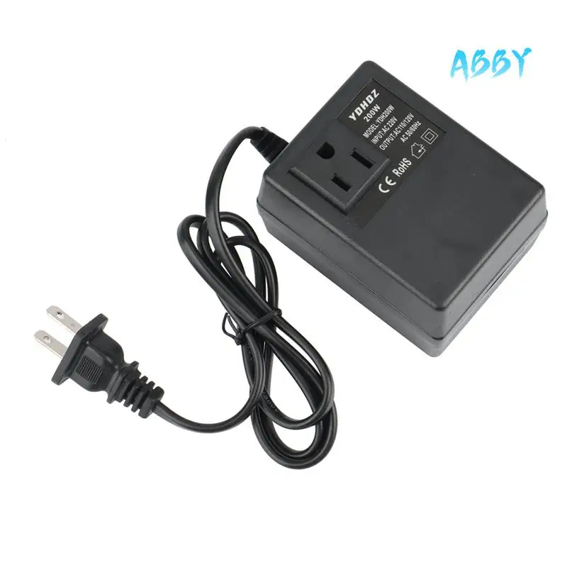 

ABBY-2 PCS 200W Voltage Converter Transformer 220V To 110V Step Down Travel Voltage Transformer Converter US Plug