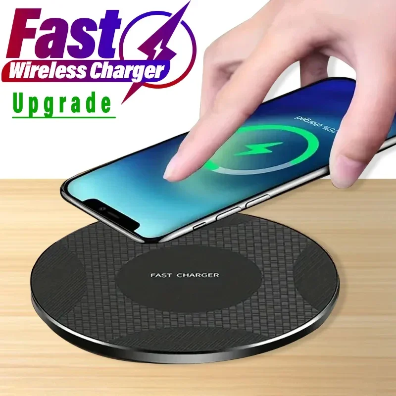 Wireless Charger Pad Stand Desktop Ultra-thin Mobile Phone Fast Charging Dock Station For iPhone 15 14 13 12 11 iWatch New