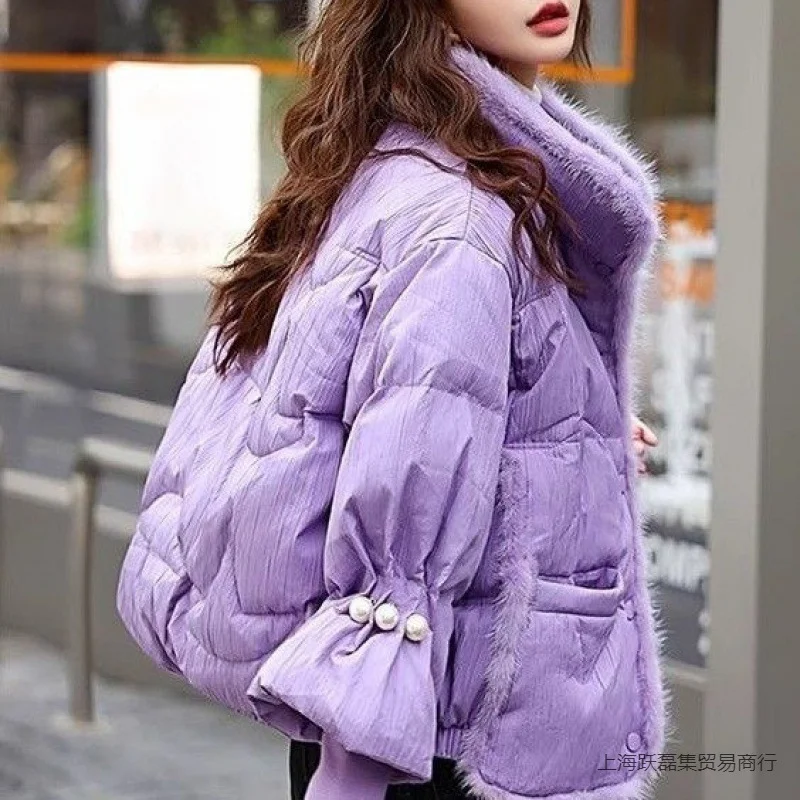 Women Jacket Light Luxury Short Lightweight Down Jacket 2024 Winter Coat Female Vacation Party Korean Style New Outerwears