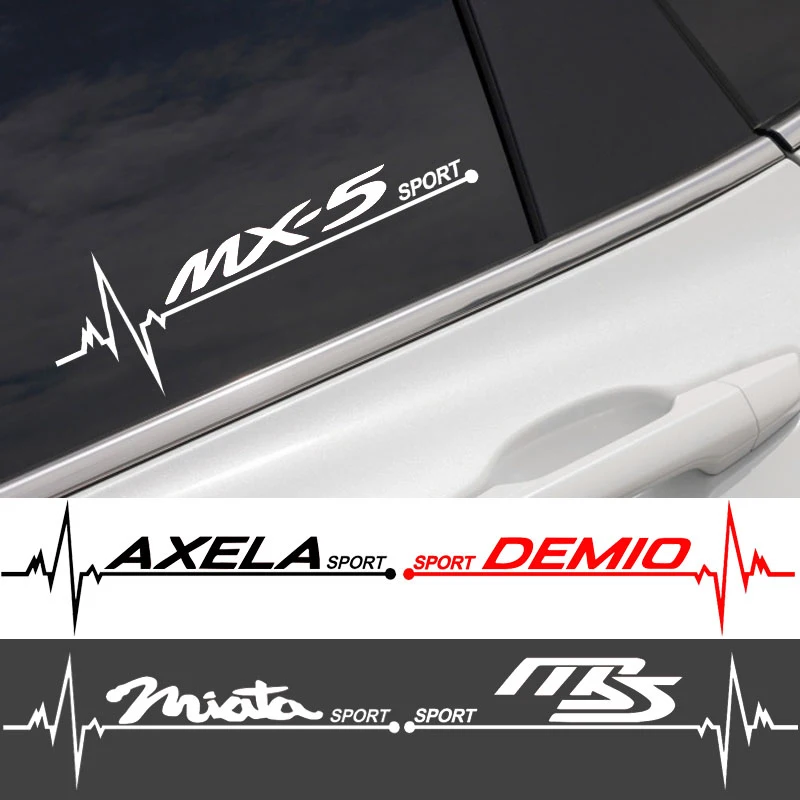 2Pcs Car Window Vinyl Sticker Decals Accessories For Mazda Mx5 Demio Miata Axela Ms