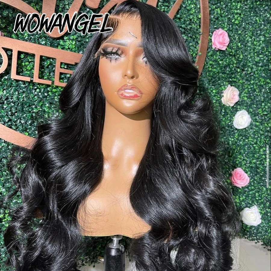 Wow Angel 13x6 HD Lace Front Perücken 250% Echthaar Body Wave Echthaarperücken Hautähnliche HD Lace Perücken Vorgezupfte Klebefreie Perücken – Detail 6