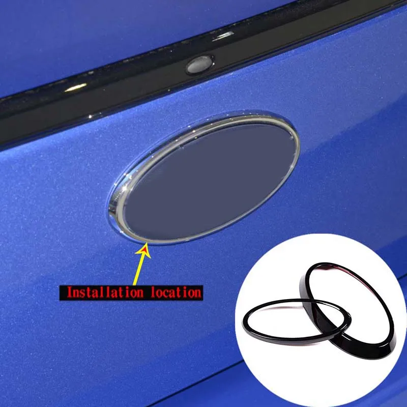 For Ford Maverick 2022 ABS Logo Decoration Ring Front And Rear Logo Cover Car Stickers Accessories