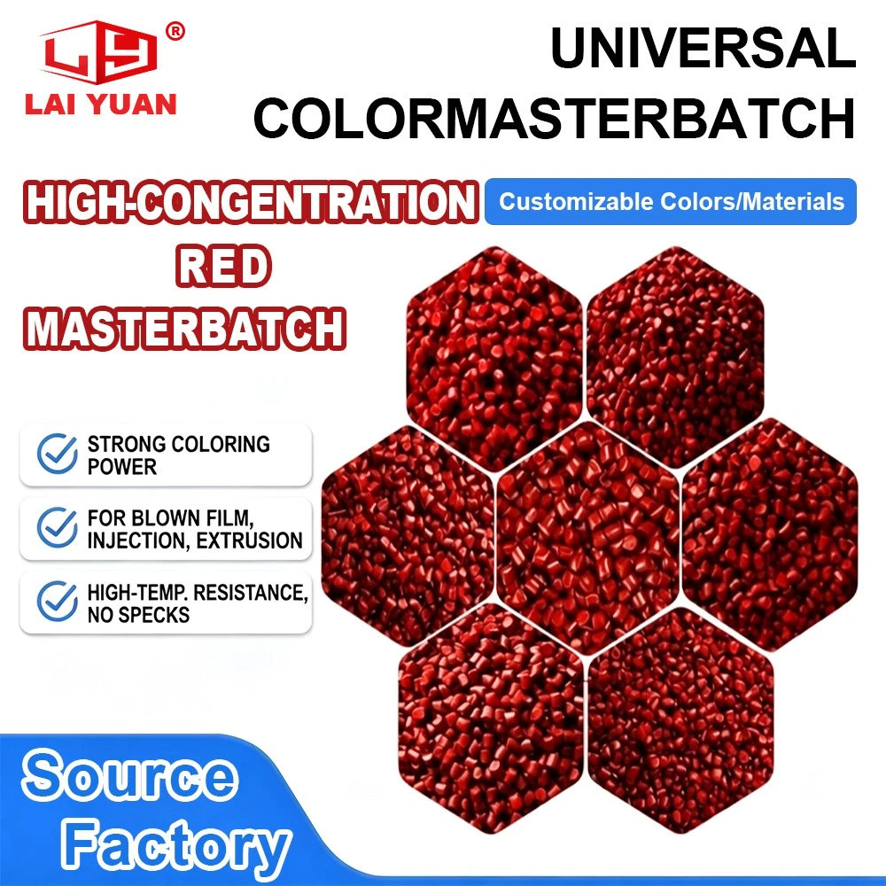 Red Color Masterbatch Plastic Pellets Raw Material for Injection Molding Granulation and Film Blowing Blow Molding