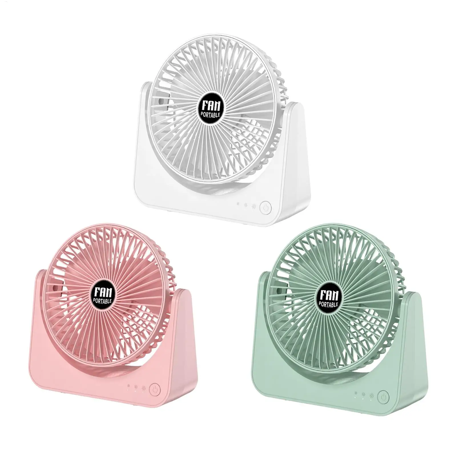 

Table Fan Quiet Rechargeable Battery Operated Portable Personal USB Desktop Cooling Fans for Home Travel Outdoor Camping Summer