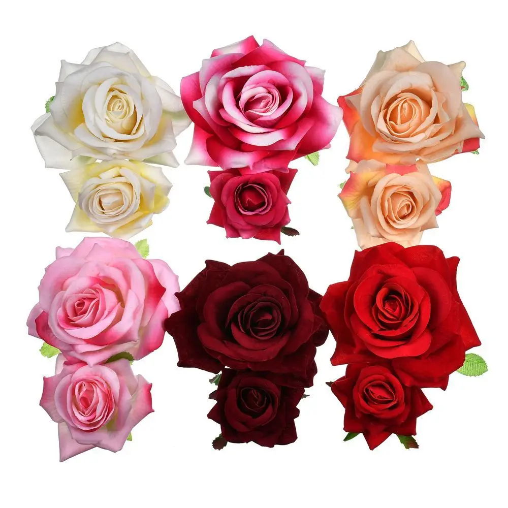 1PC New Fashion Bridal Rose Flower Hairpin Brooch Wedding Bridesmaid Party Accessories Hair Clip