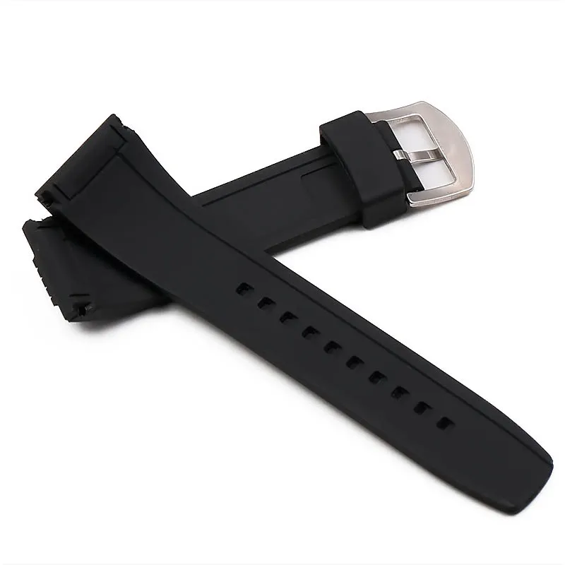إكسسوارات حزام ساعة مطاطي للرجال 26 ملم متوافقة مع حزام ساعة Seiko VELATURA SRH SPC007 مشبك معصم من السيليكون للنساء #2