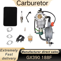 188f GX390 Dual Fuel Carburetor LPG/NG Conversion Kit for APG3009 4.5-10KW Generators with Gasket & Fuel/Air Filters Carb