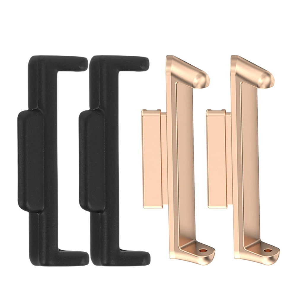 

4pcs Metal Connector Watch Bands Compatible Watch FIT 2 20mm Strap Adapter Smartwatch Accessories Durable Design Easy
