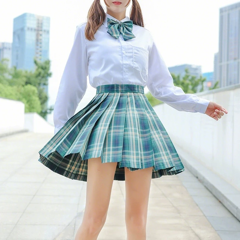 3 pezzi set scuola giapponese JK uniforme studentessa coreana ragazza Seifuku camicetta gonna a pieghe marinaio rosa uniformi a maniche lunghe per donna