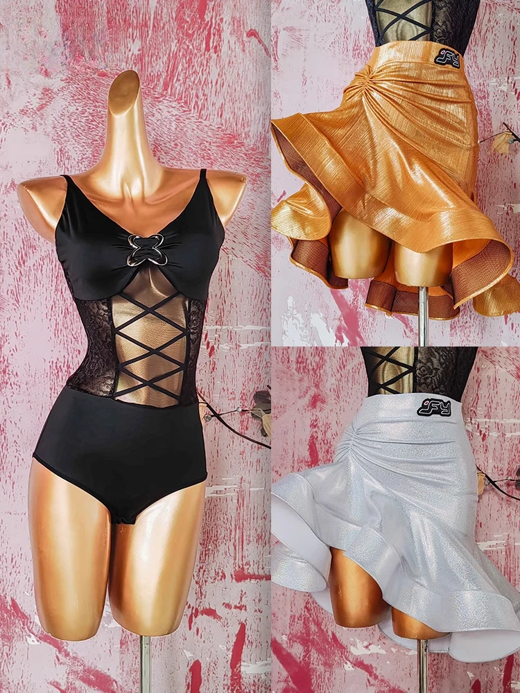 Latin Dance Top Nationale Standaard Dans Visgraat Rok Volwassen Oefenpak 15-7