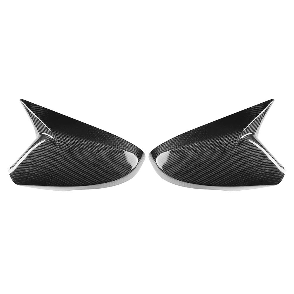 2Pcs Carbon Fiber Side Door Rearview Mirror Cover Cap For Hyundai Veloster Elantra MD Accent