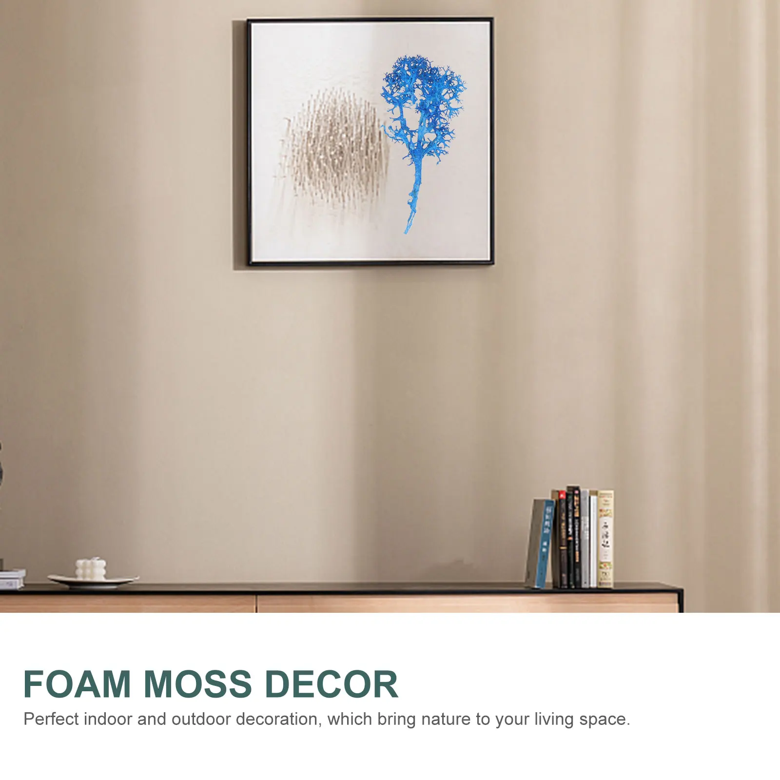 

1set Artificial Wall Decor Gem Blue DIY Home Store Flower Shop Decoration Preserved Moss Bulk Foam Moss Decor Fake Plants