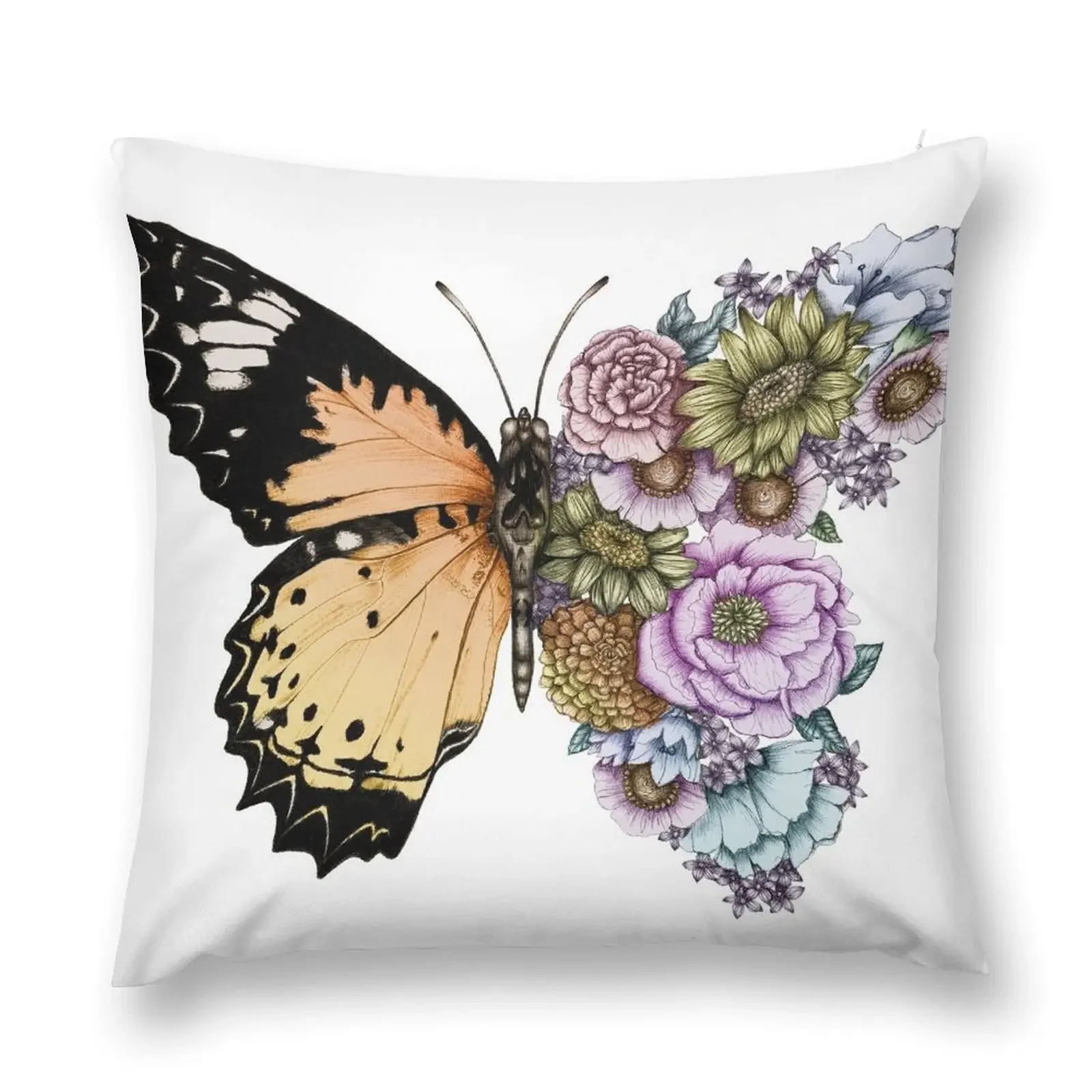 

Butterfly in Bloom II Throw Pillow Cushion Cover Set Couch Pillows pillow