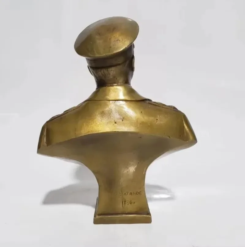 Brass Konstantinovich Zhukov Head Portrait Crafts Statue