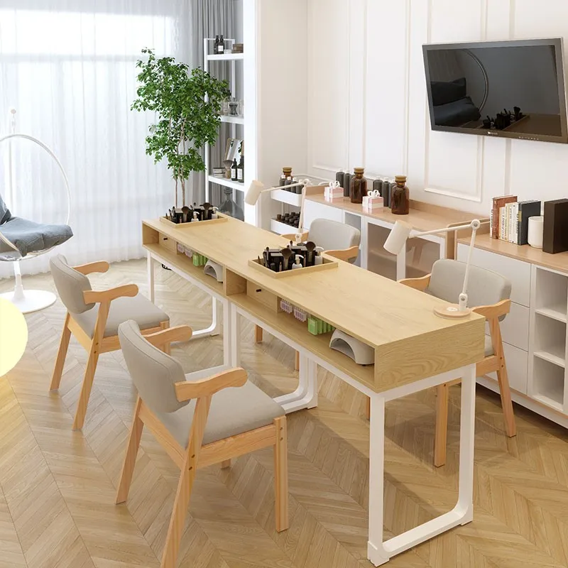 

Arm Rest European Nail Table Large Drawer Stickers Equipment Room Nail Table Vacuum Station Mesa De Manicura Salon Furniture